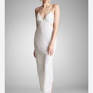 Sachin& Babi Vivi Maxi Ivory Sequin Dress Size 2